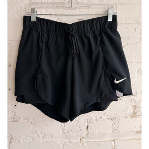 Nike Dri Fit Running Shorts Womens Medium Black Athletic Lined Training Gym NWT